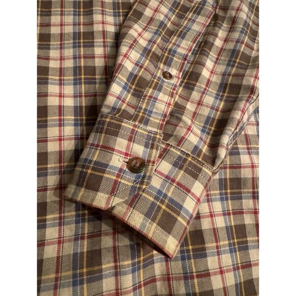 Pendleton Mens Canterbury Plaid Long Sl Button Shirt Pima Ctn Wool Bl MEDIUM - Picture 3 of 8